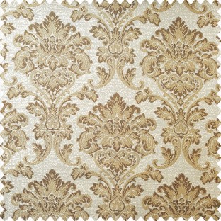 Gold brown and cream color beautiful traditional designs texture background swirls polyester main curtain